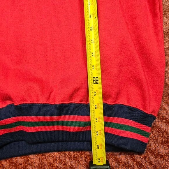 Vintage Chaps Ralph Lauren Red Preppy Sweatshirt L Collegiate 90s Y2K Deadstock - Picture 8 of 9